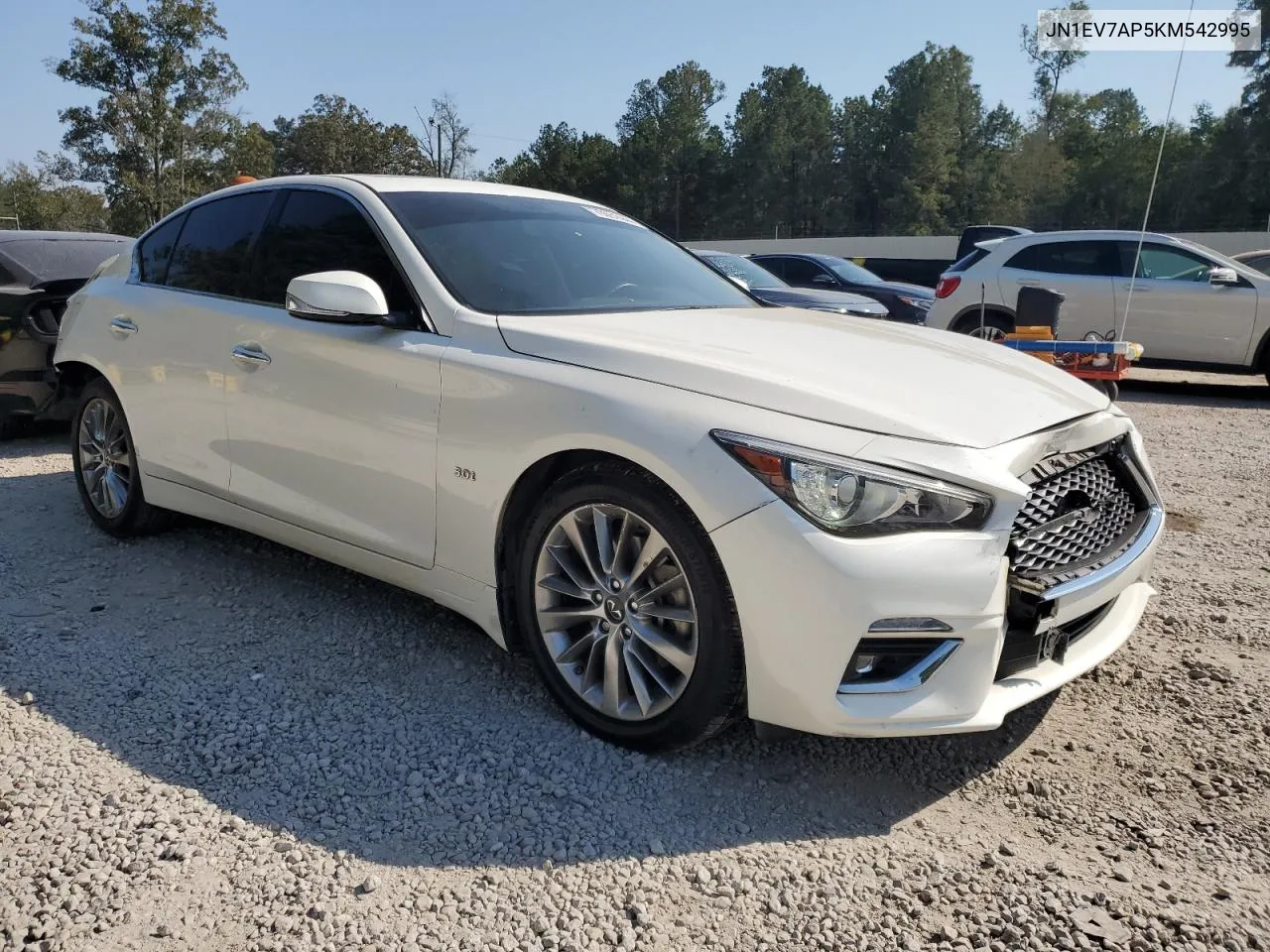 2019 Infiniti Q50 Luxe VIN: JN1EV7AP5KM542995 Lot: 76051444