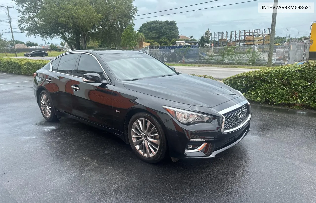 2019 Infiniti Q50 Luxe VIN: JN1EV7AR8KM593621 Lot: 76168894