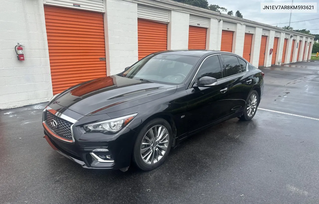 2019 Infiniti Q50 Luxe VIN: JN1EV7AR8KM593621 Lot: 76168894