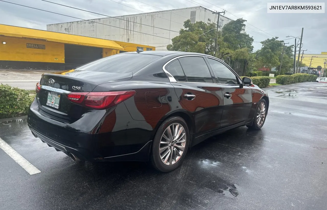 2019 Infiniti Q50 Luxe VIN: JN1EV7AR8KM593621 Lot: 76168894