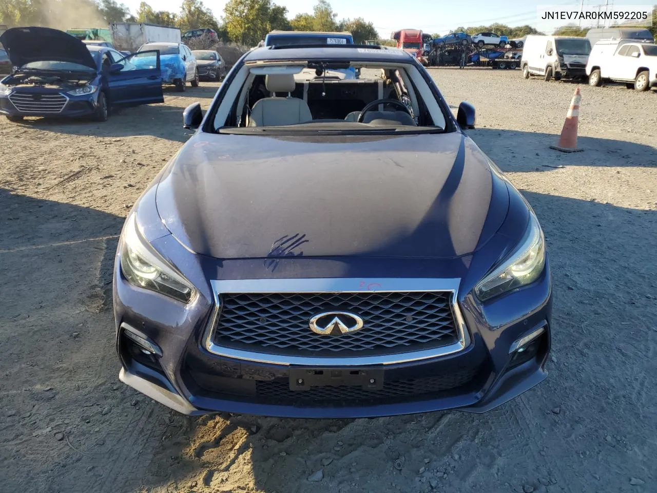 JN1EV7AR0KM592205 2019 Infiniti Q50 Luxe