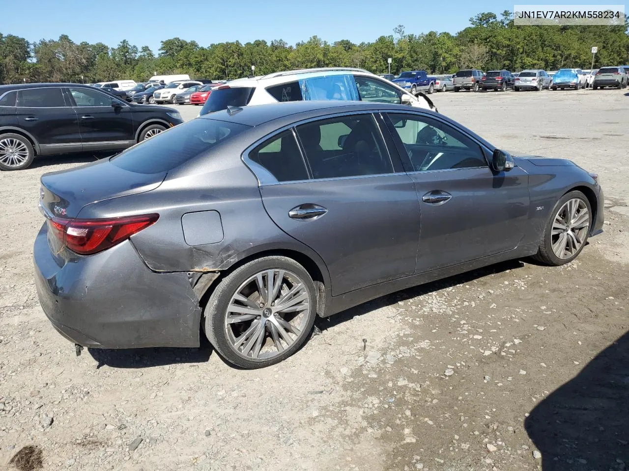 2019 Infiniti Q50 Luxe VIN: JN1EV7AR2KM558234 Lot: 76547964