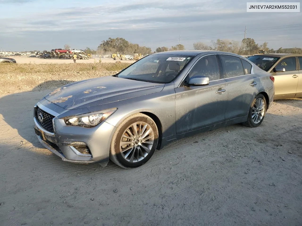 2019 Infiniti Q50 Luxe VIN: JN1EV7AR2KM552031 Lot: 76688764