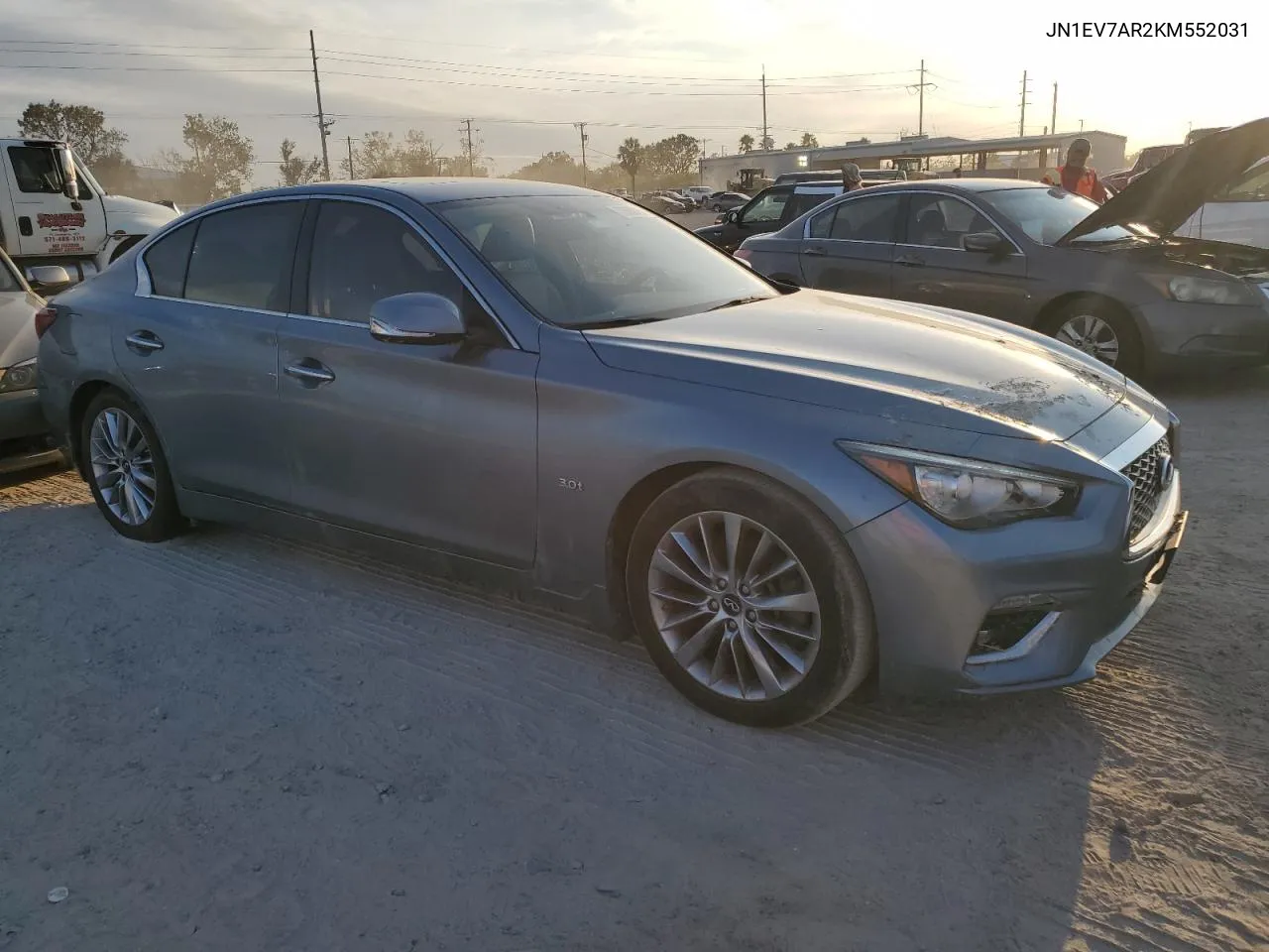 2019 Infiniti Q50 Luxe VIN: JN1EV7AR2KM552031 Lot: 76688764