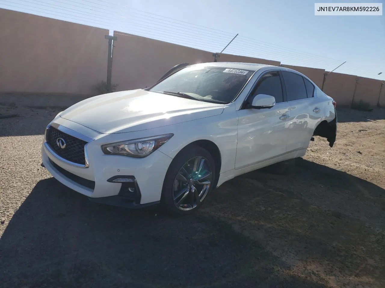 2019 Infiniti Q50 Luxe VIN: JN1EV7AR8KM592226 Lot: 76835234