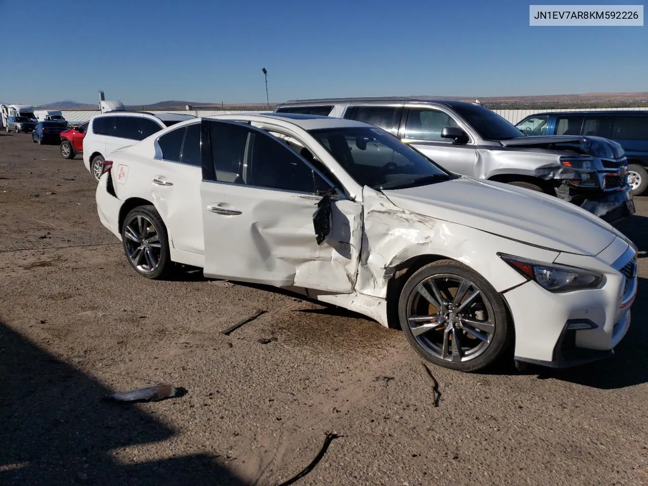 2019 Infiniti Q50 Luxe VIN: JN1EV7AR8KM592226 Lot: 76835234