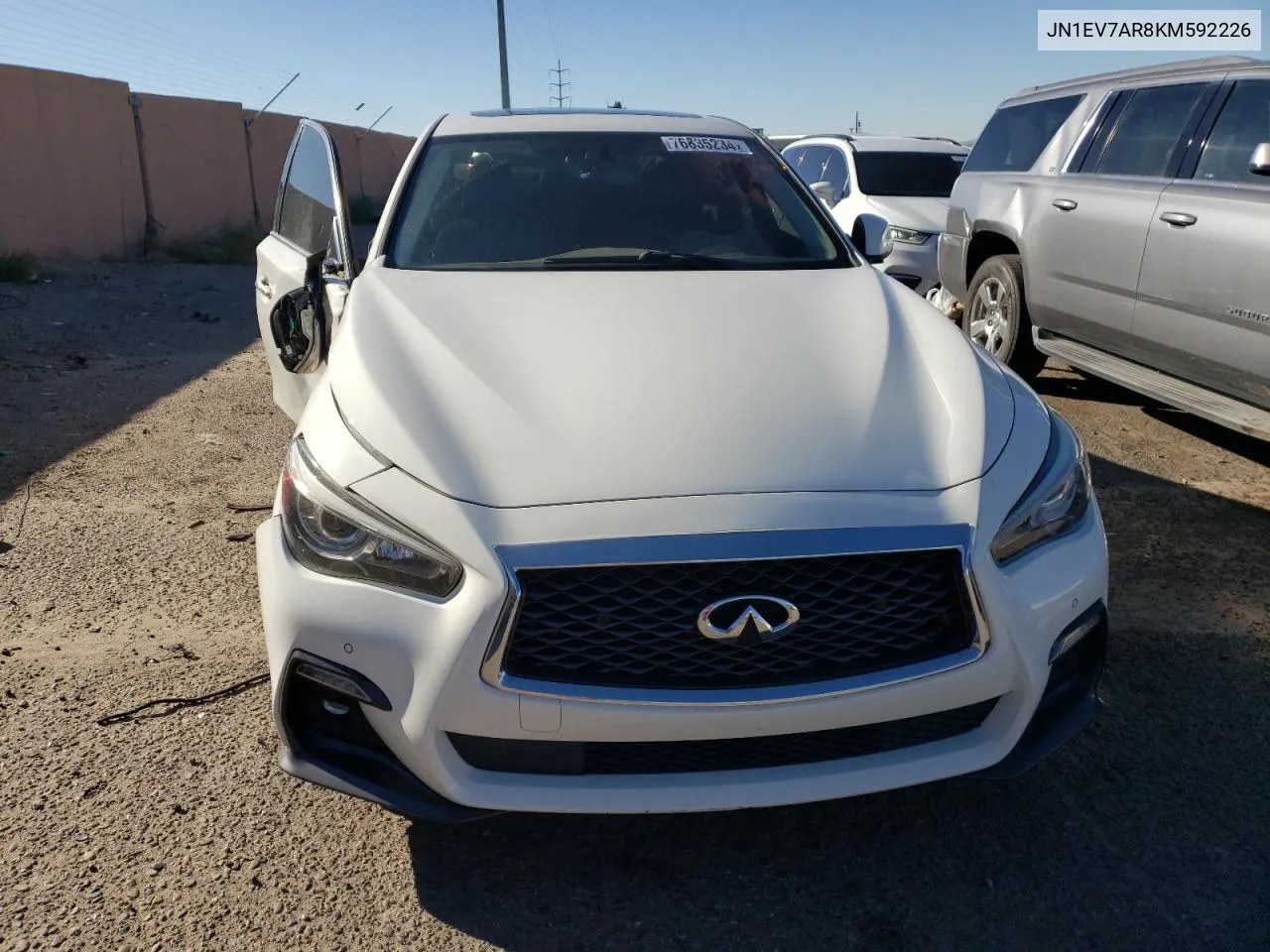 2019 Infiniti Q50 Luxe VIN: JN1EV7AR8KM592226 Lot: 76835234