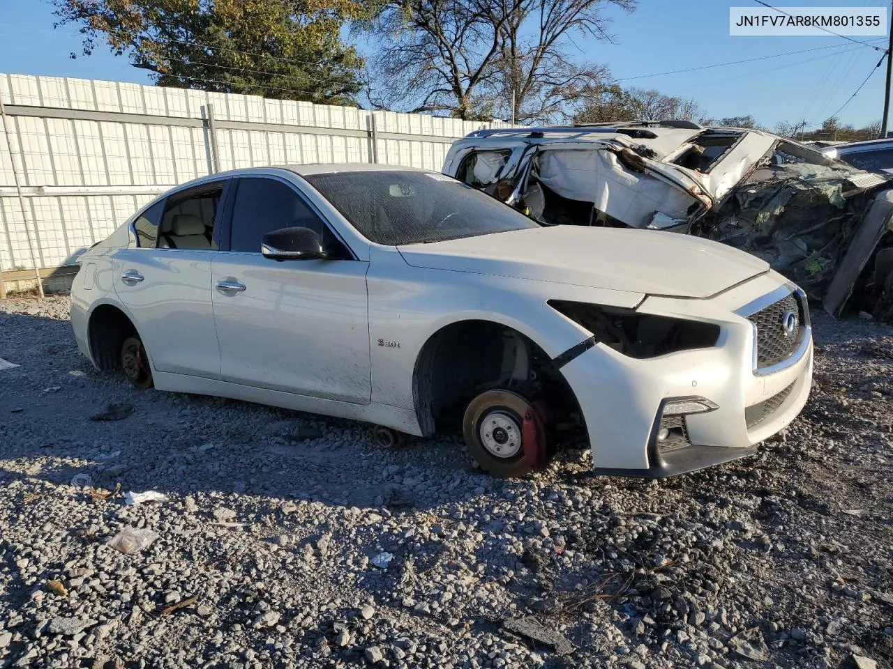 JN1FV7AR8KM801355 2019 Infiniti Q50 Red Sport 400