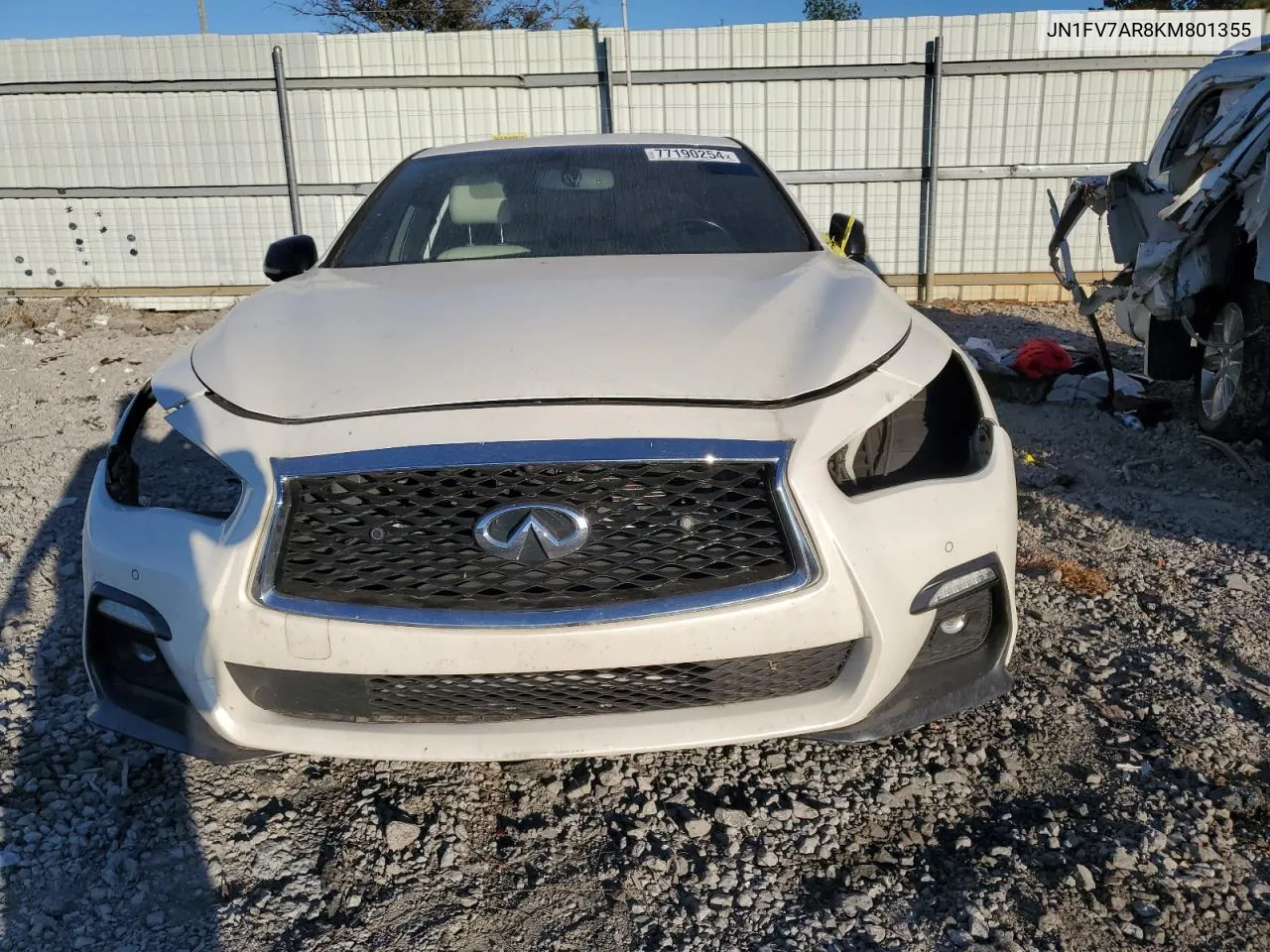 2019 Infiniti Q50 Red Sport 400 VIN: JN1FV7AR8KM801355 Lot: 77190254