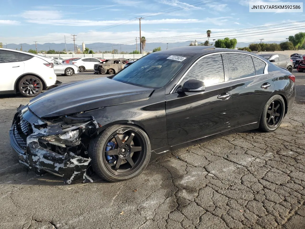 2019 Infiniti Q50 Luxe VIN: JN1EV7AR5KM592586 Lot: 77273624