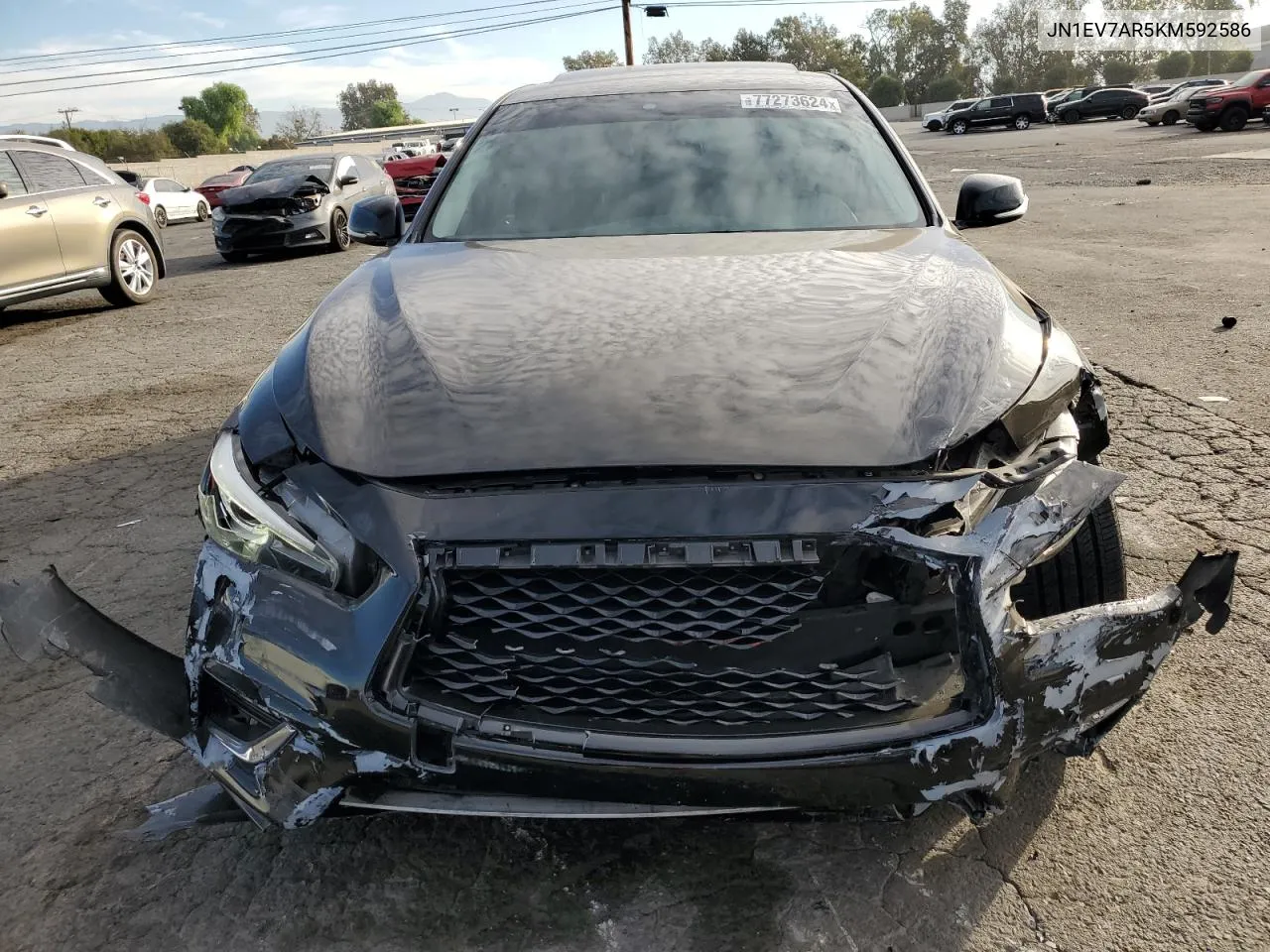 2019 Infiniti Q50 Luxe VIN: JN1EV7AR5KM592586 Lot: 77273624