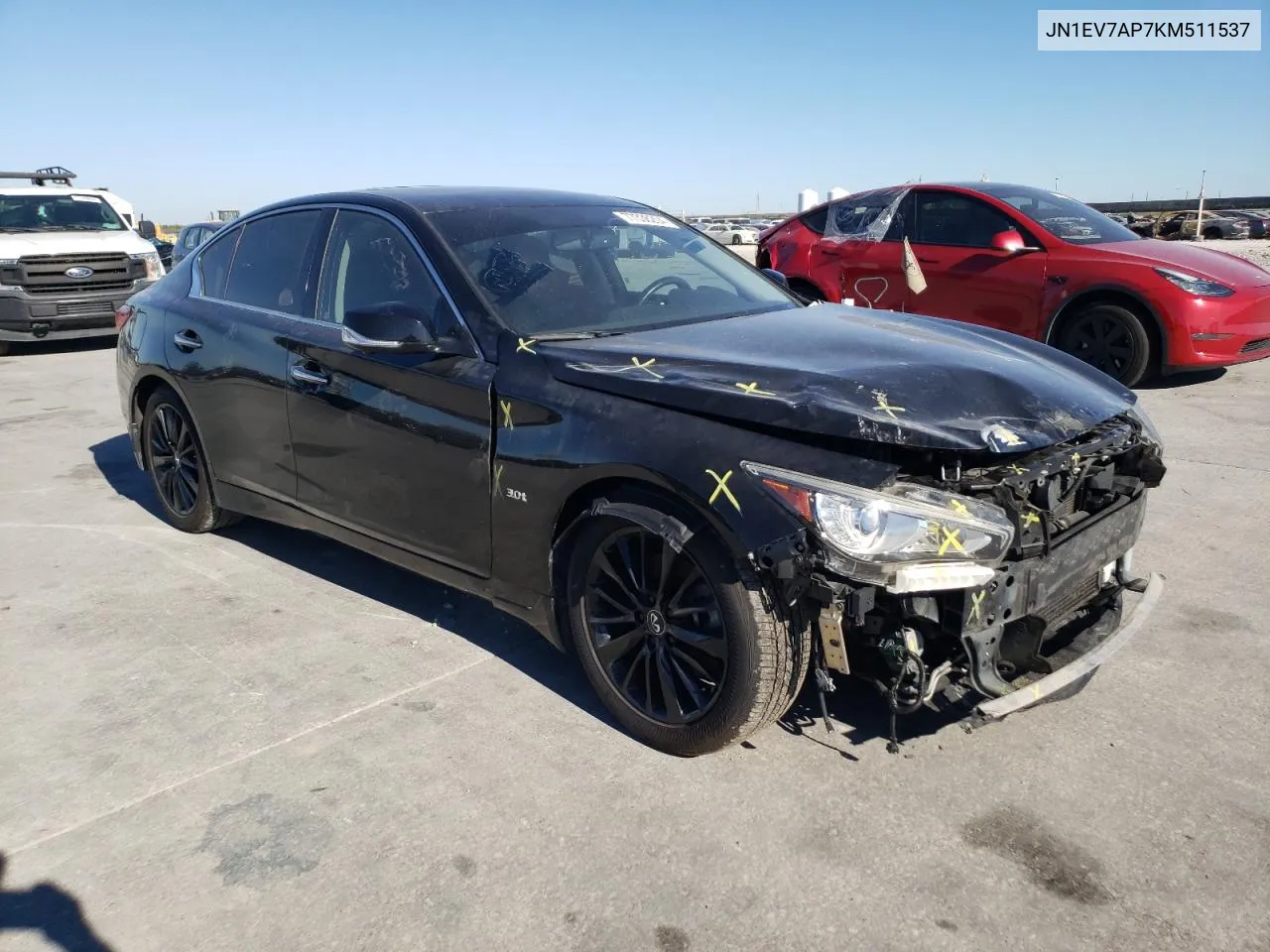 2019 Infiniti Q50 Luxe VIN: JN1EV7AP7KM511537 Lot: 77336204