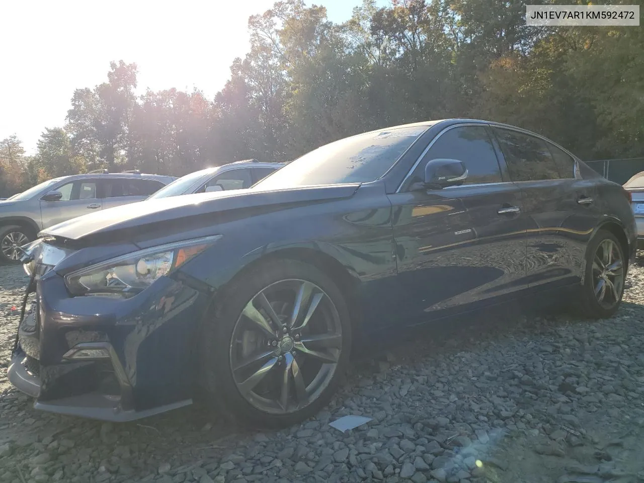 2019 Infiniti Q50 Luxe VIN: JN1EV7AR1KM592472 Lot: 77389454