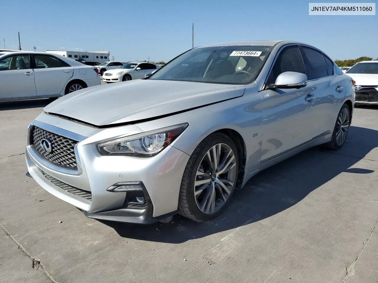 2019 Infiniti Q50 Luxe VIN: JN1EV7AP4KM511060 Lot: 77473664