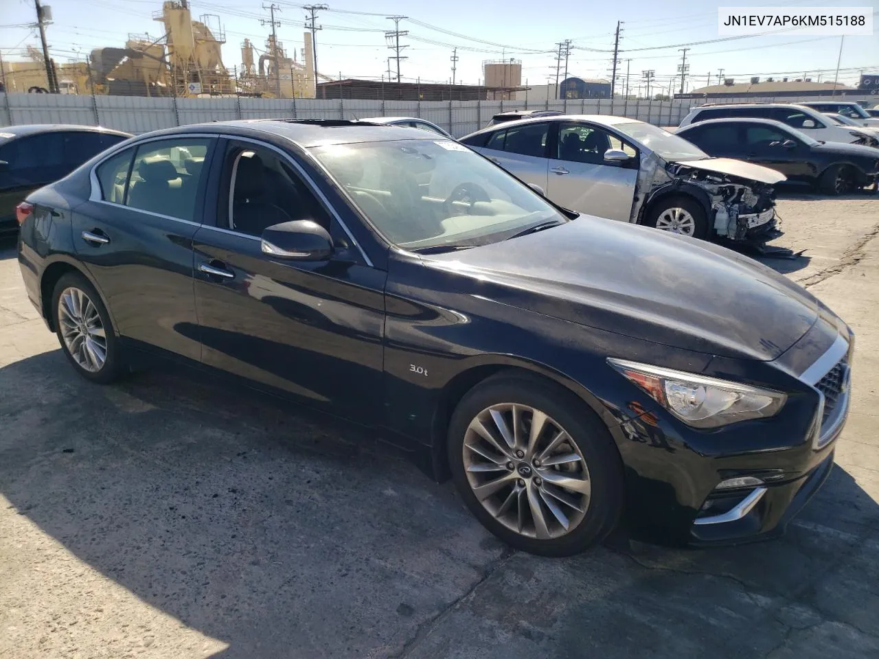 2019 Infiniti Q50 Luxe VIN: JN1EV7AP6KM515188 Lot: 77634534