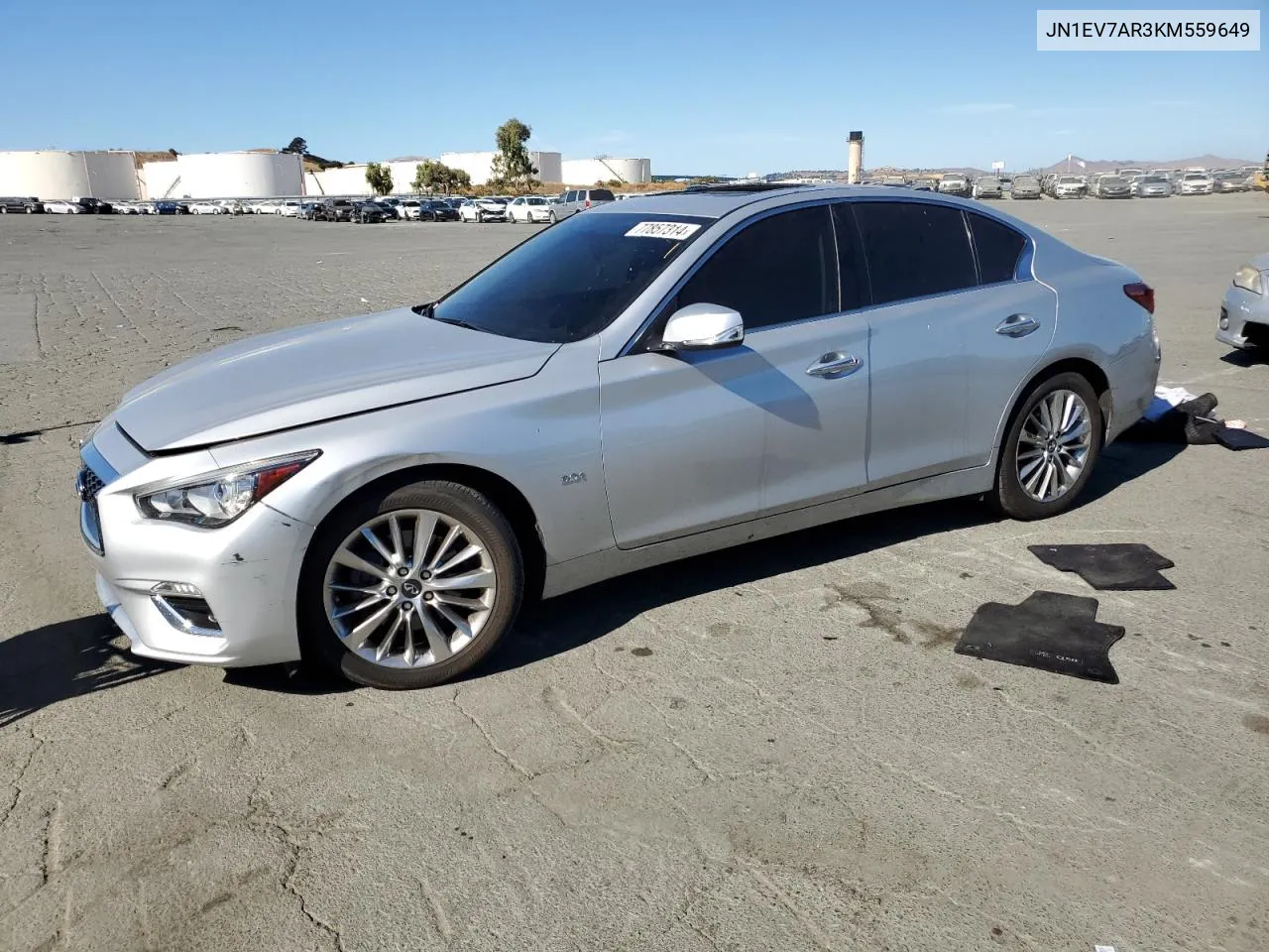 2019 Infiniti Q50 Luxe VIN: JN1EV7AR3KM559649 Lot: 77857314