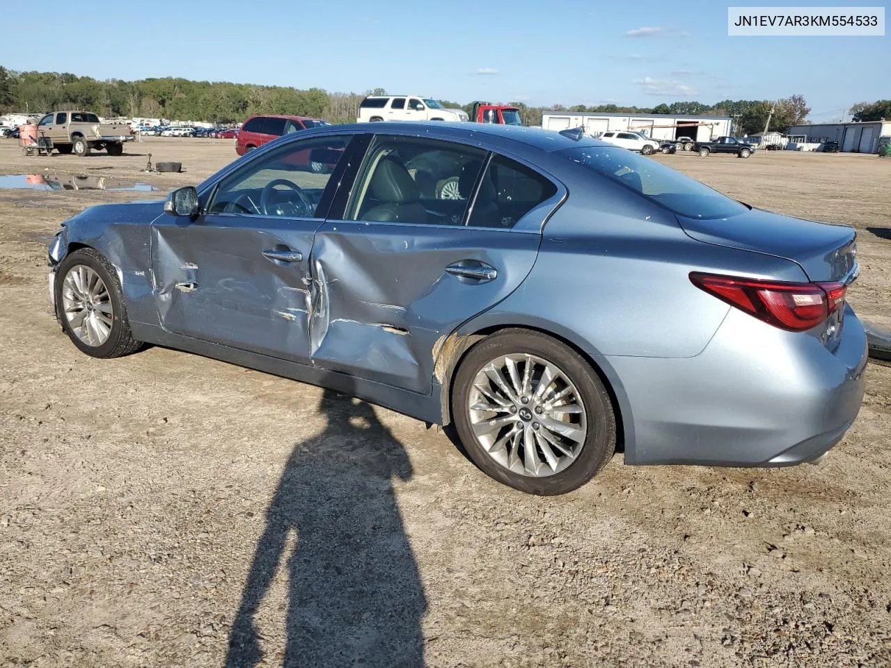 2019 Infiniti Q50 Luxe VIN: JN1EV7AR3KM554533 Lot: 79185124