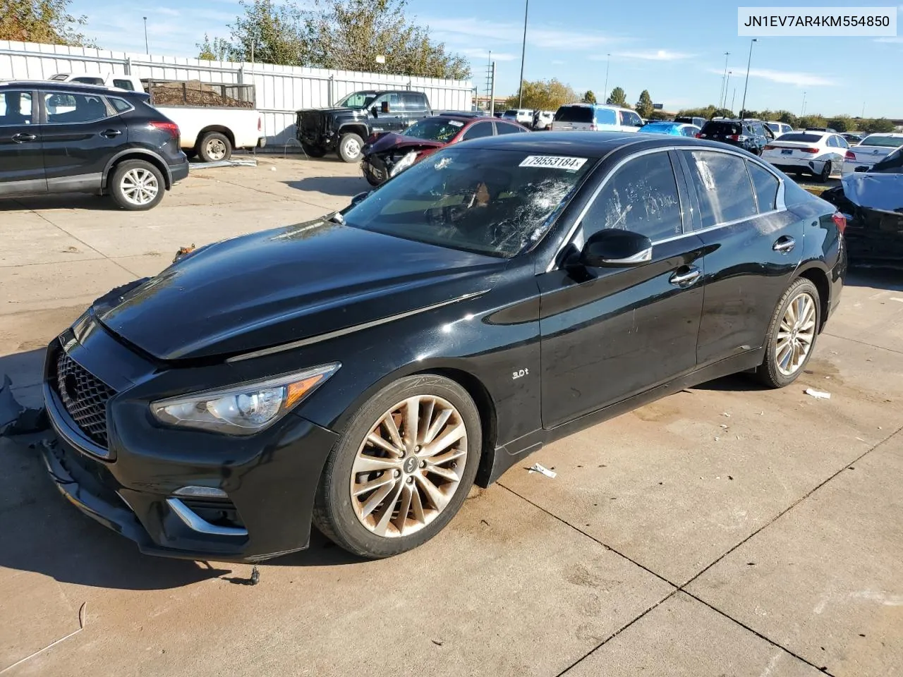 2019 Infiniti Q50 Luxe VIN: JN1EV7AR4KM554850 Lot: 79553184