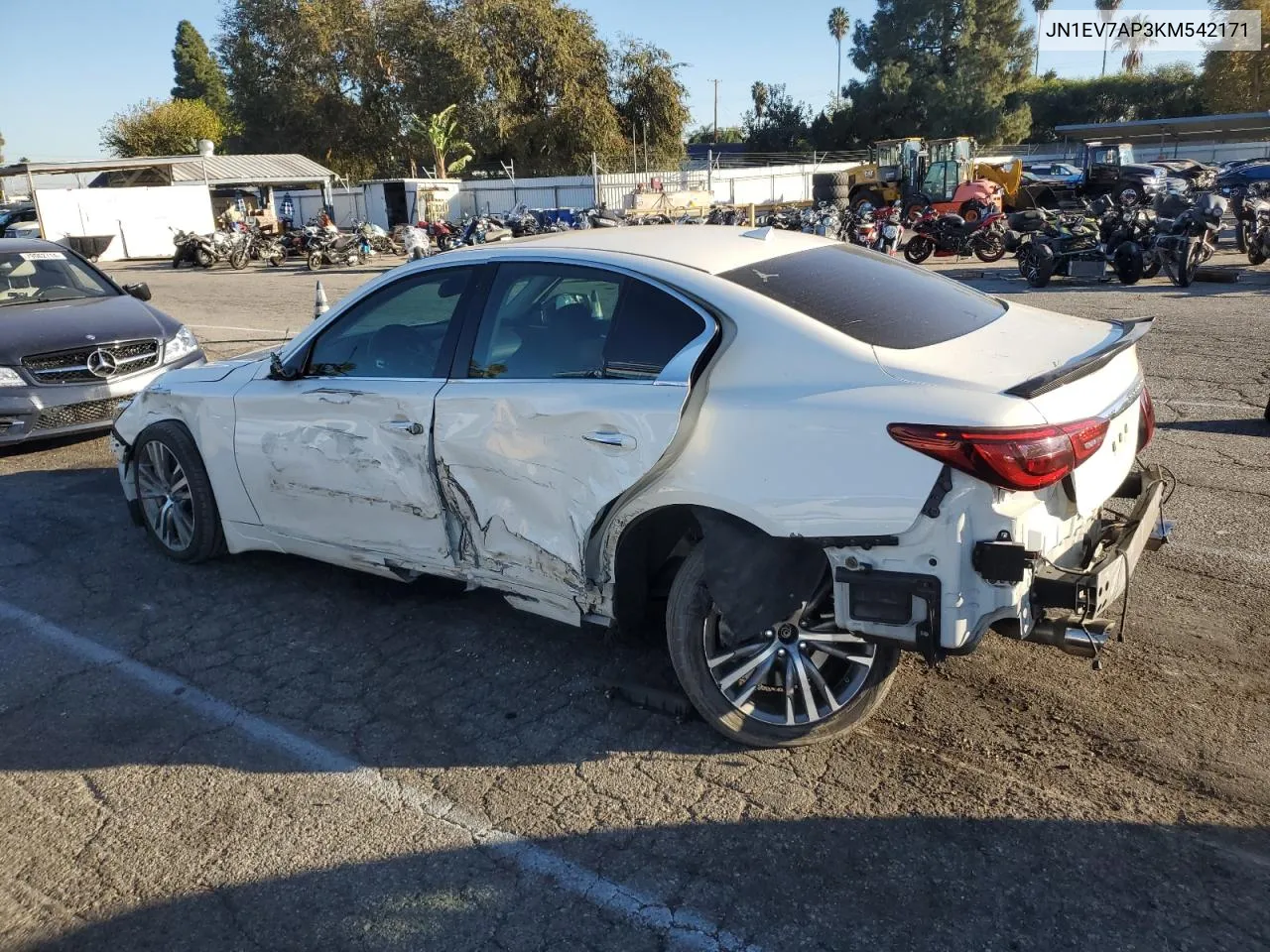 2019 Infiniti Q50 Luxe VIN: JN1EV7AP3KM542171 Lot: 80163894