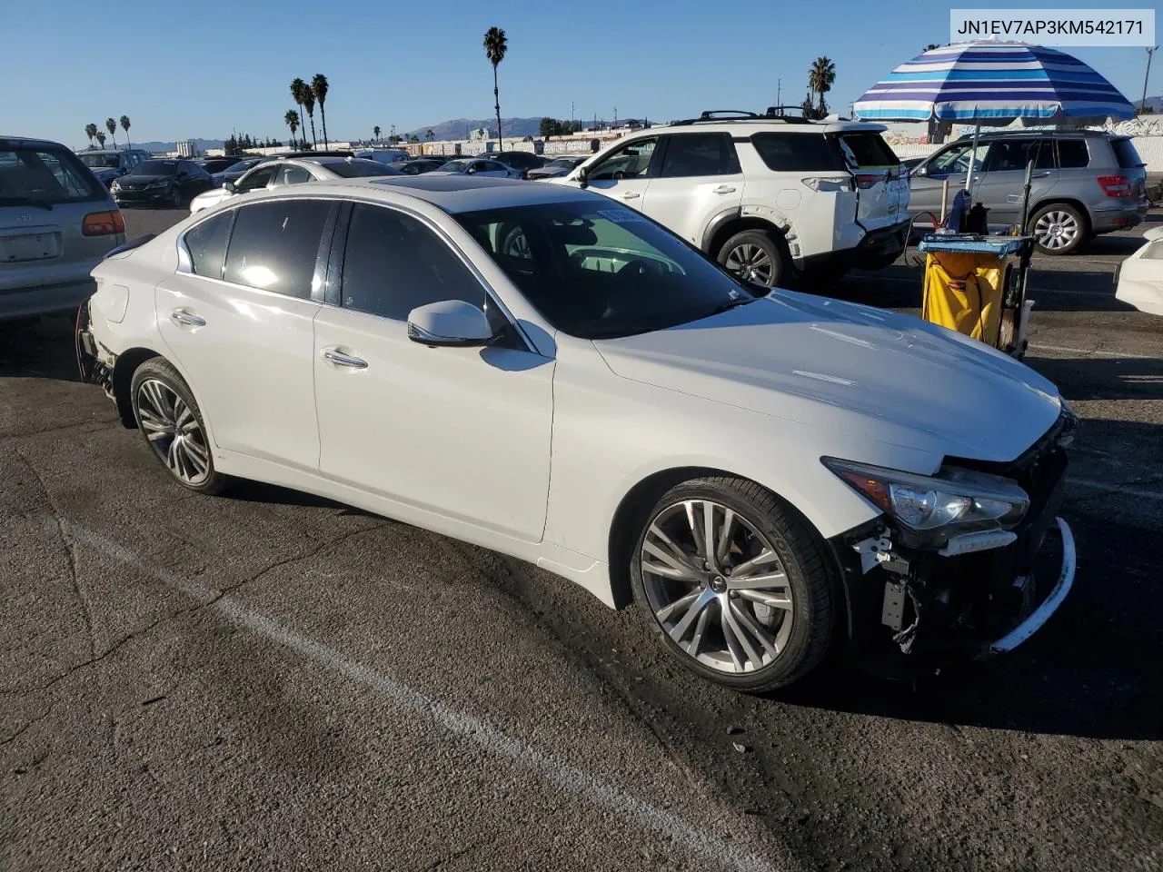 2019 Infiniti Q50 Luxe VIN: JN1EV7AP3KM542171 Lot: 80163894