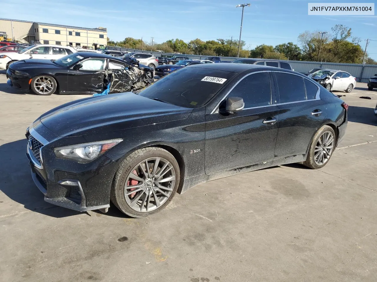 2019 Infiniti Q50 Red Sport 400 VIN: JN1FV7APXKM761004 Lot: 80199764