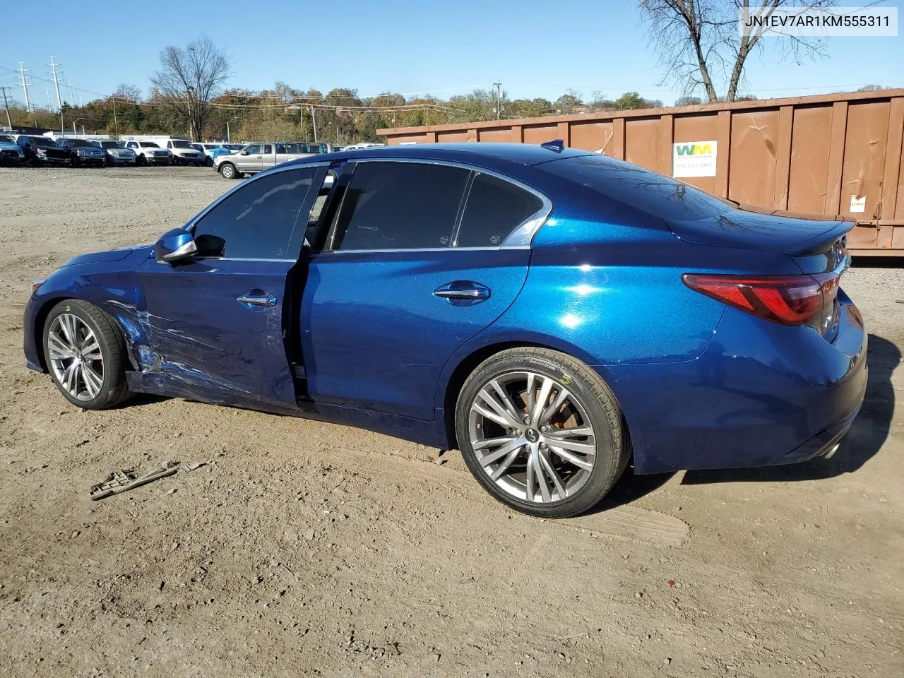 2019 Infiniti Q50 Luxe VIN: JN1EV7AR1KM555311 Lot: 80442544