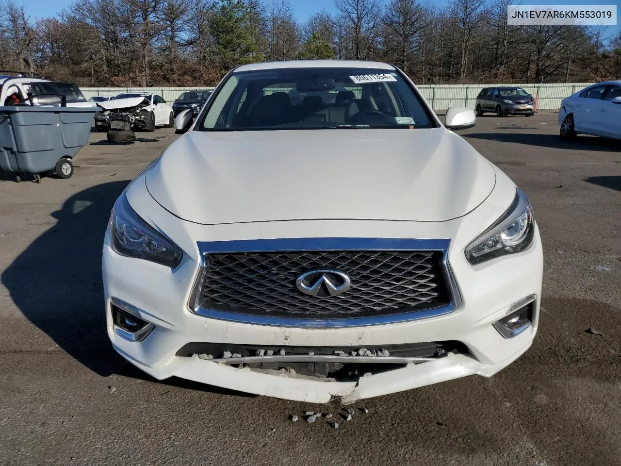 2019 Infiniti Q50 Luxe VIN: JN1EV7AR6KM553019 Lot: 80611354