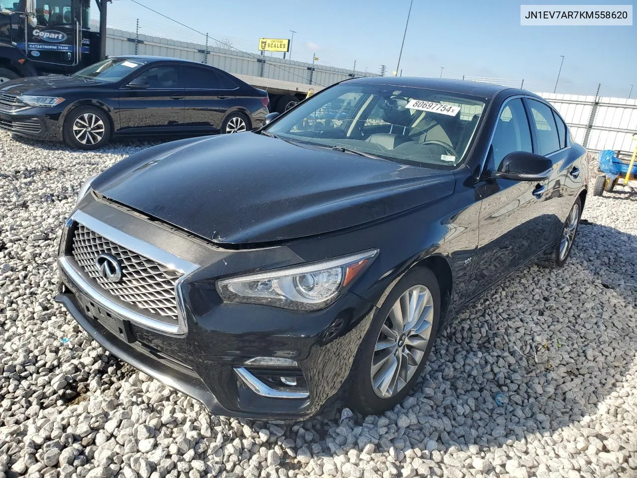 2019 Infiniti Q50 Luxe VIN: JN1EV7AR7KM558620 Lot: 80697754