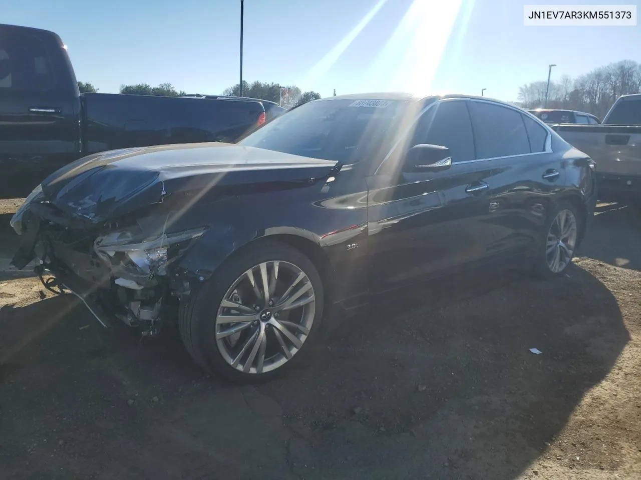 2019 Infiniti Q50 Luxe VIN: JN1EV7AR3KM551373 Lot: 80743004