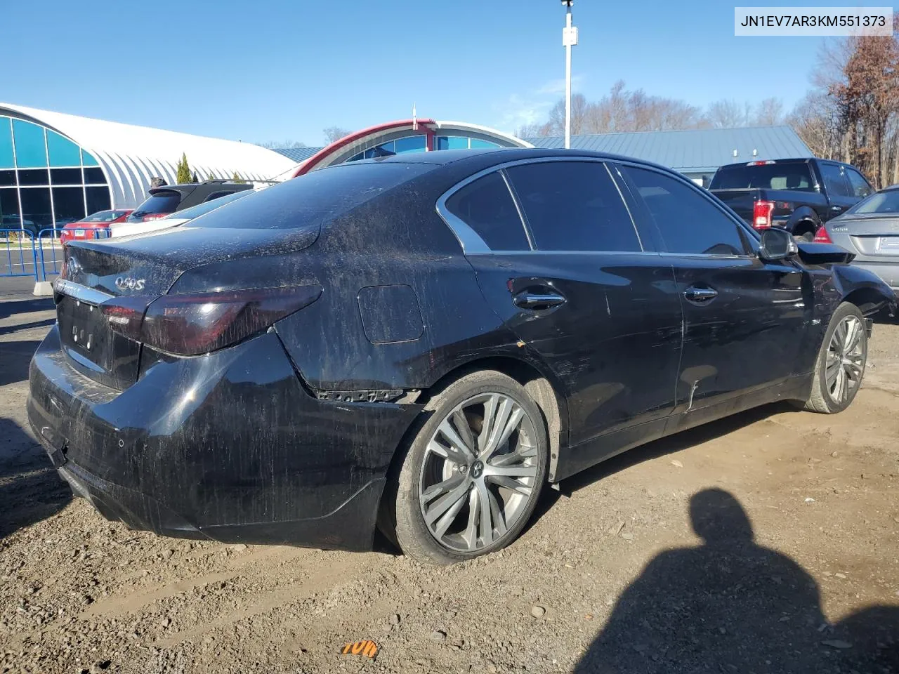 2019 Infiniti Q50 Luxe VIN: JN1EV7AR3KM551373 Lot: 80743004