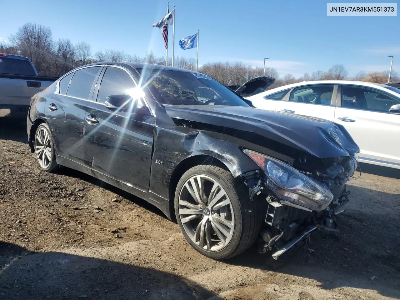 2019 Infiniti Q50 Luxe VIN: JN1EV7AR3KM551373 Lot: 80743004