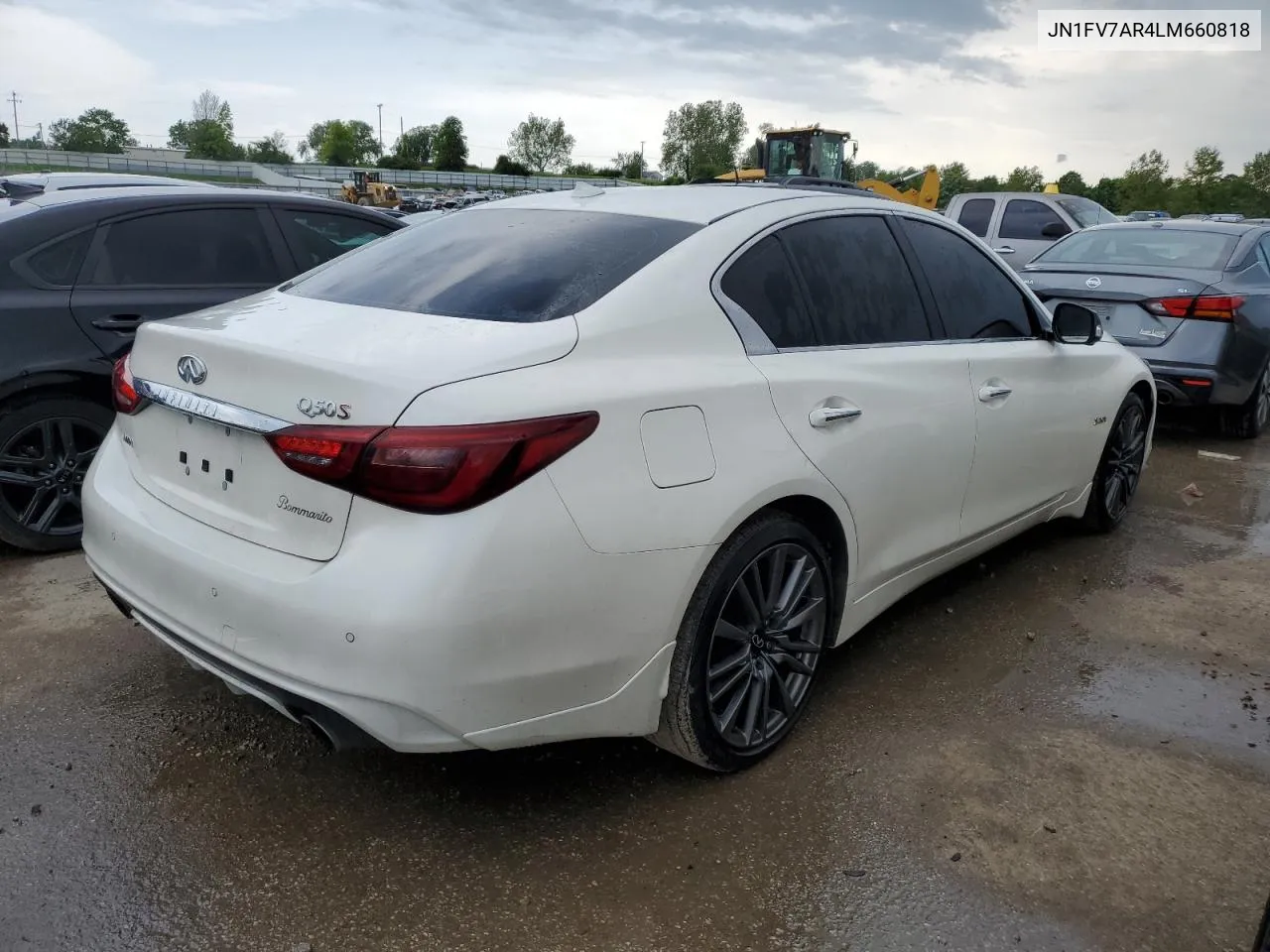 2020 Infiniti Q50 Red Sport 400 VIN: JN1FV7AR4LM660818 Lot: 53463684