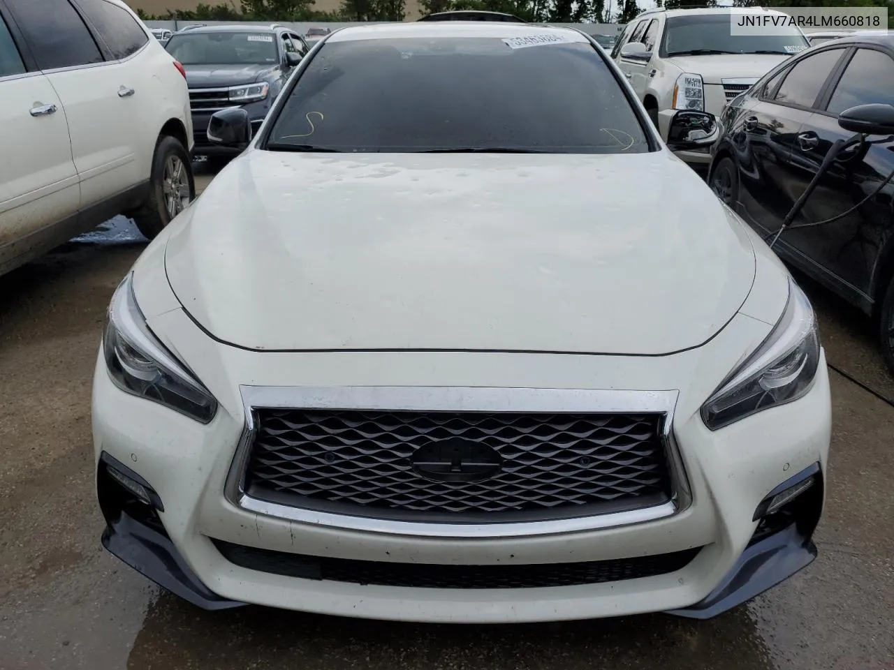 2020 Infiniti Q50 Red Sport 400 VIN: JN1FV7AR4LM660818 Lot: 53463684