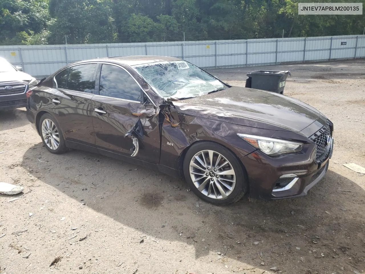 2020 Infiniti Q50 Pure VIN: JN1EV7AP8LM200135 Lot: 54162824