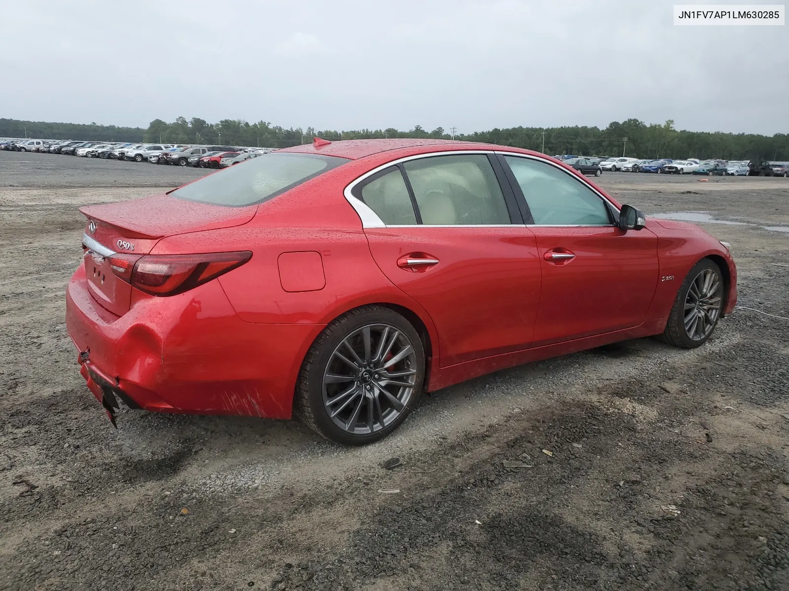 2020 Infiniti Q50 Red Sport 400 VIN: JN1FV7AP1LM630285 Lot: 65818944