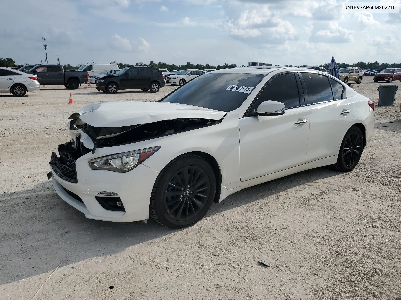 2020 Infiniti Q50 Pure VIN: JN1EV7AP6LM202210 Lot: 66668714