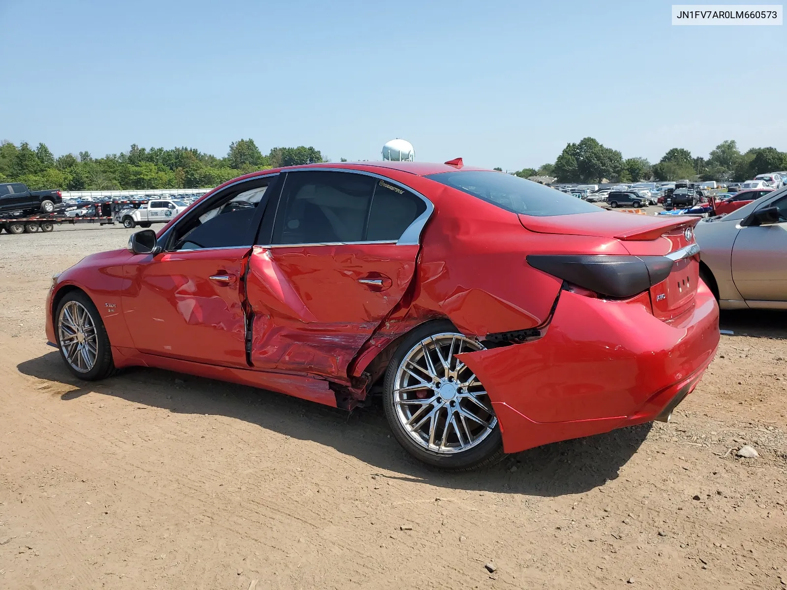 2020 Infiniti Q50 Red Sport 400 VIN: JN1FV7AR0LM660573 Lot: 67858384