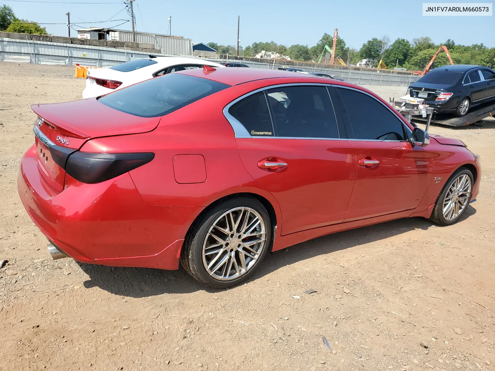 2020 Infiniti Q50 Red Sport 400 VIN: JN1FV7AR0LM660573 Lot: 67858384