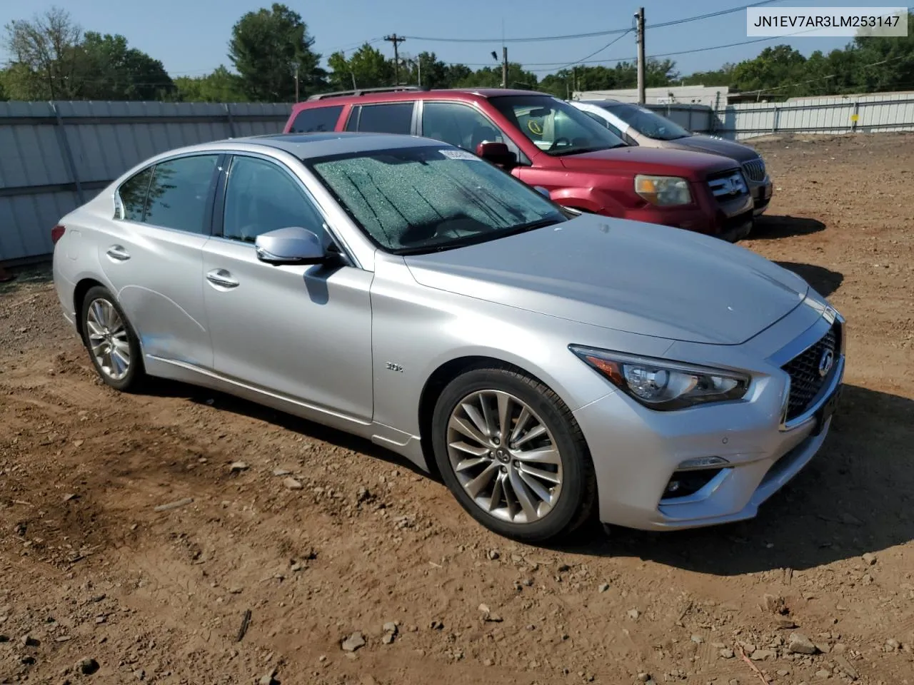 2020 Infiniti Q50 Pure VIN: JN1EV7AR3LM253147 Lot: 69243074