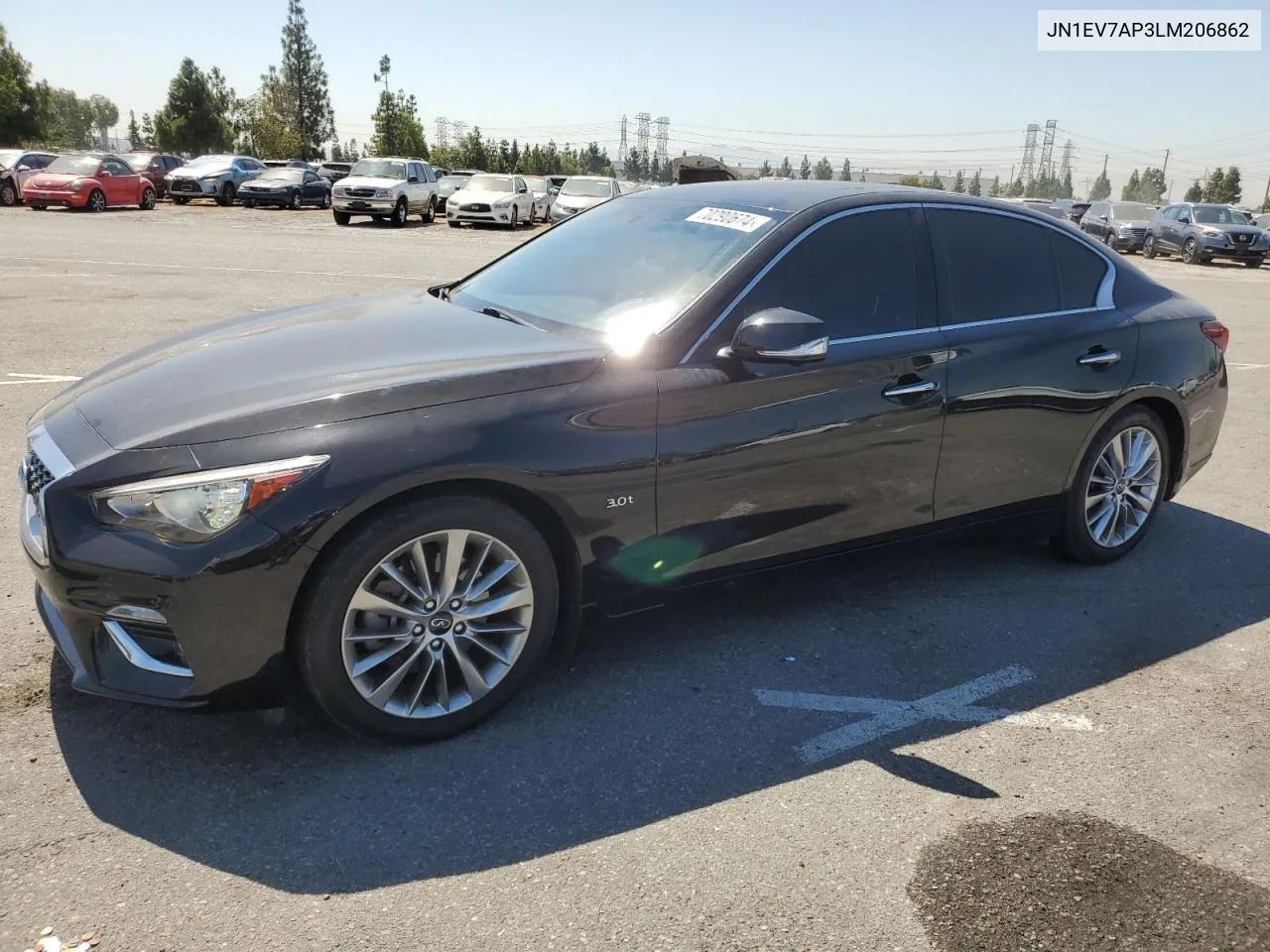 2020 Infiniti Q50 Pure VIN: JN1EV7AP3LM206862 Lot: 70290674