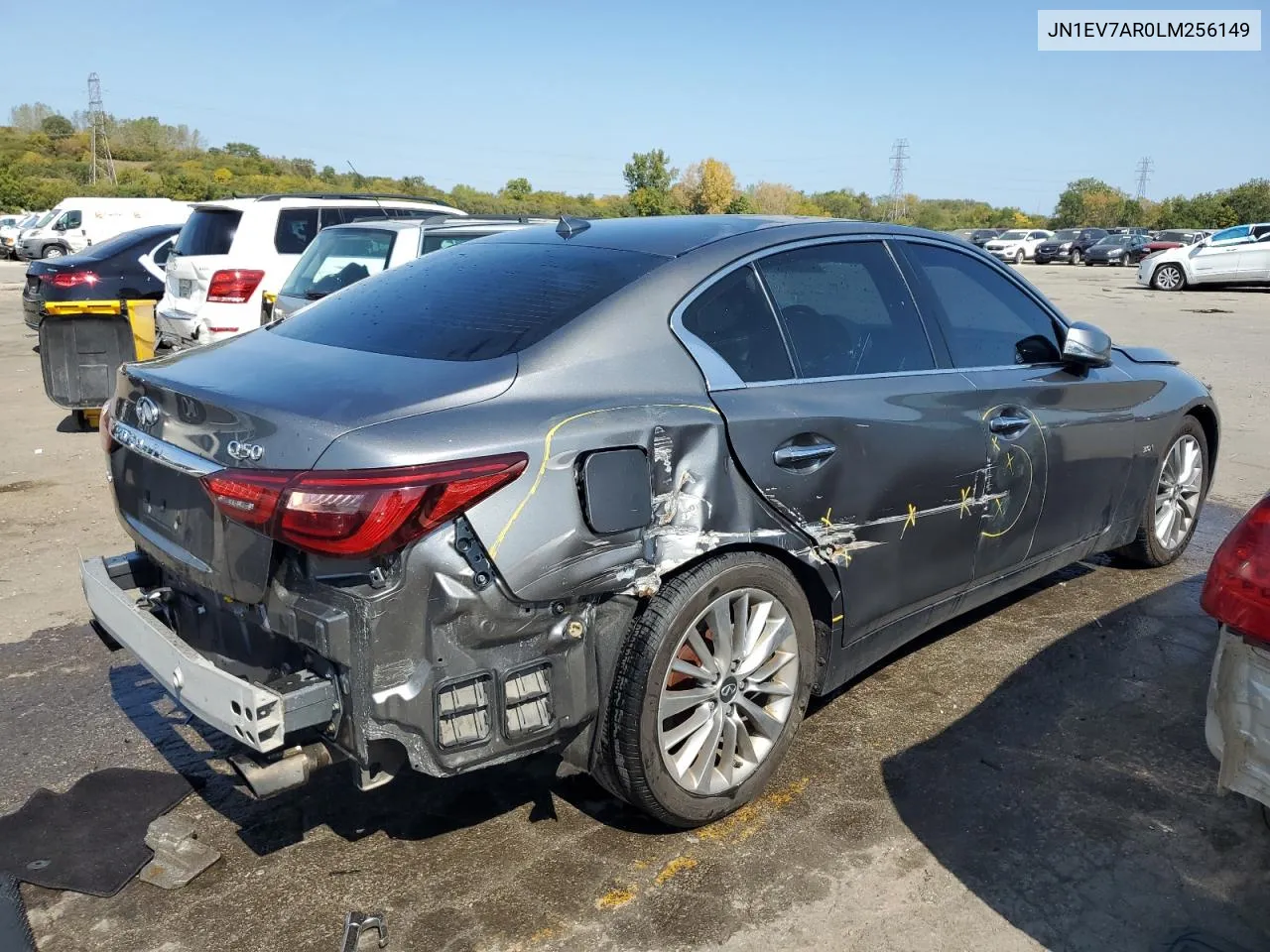 2020 Infiniti Q50 Pure VIN: JN1EV7AR0LM256149 Lot: 71296434