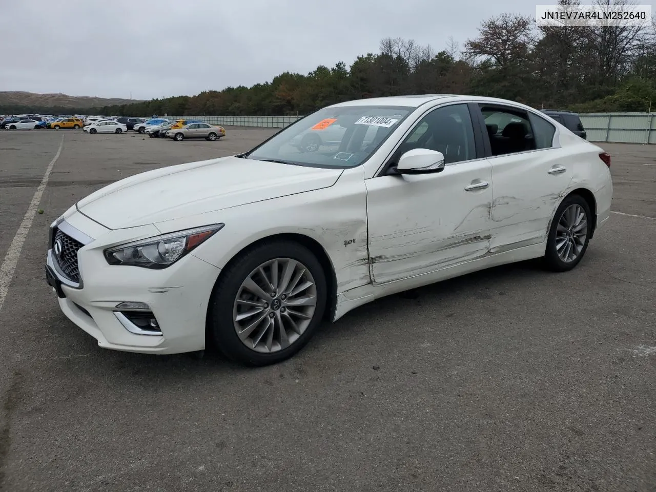 2020 Infiniti Q50 Pure VIN: JN1EV7AR4LM252640 Lot: 71301004