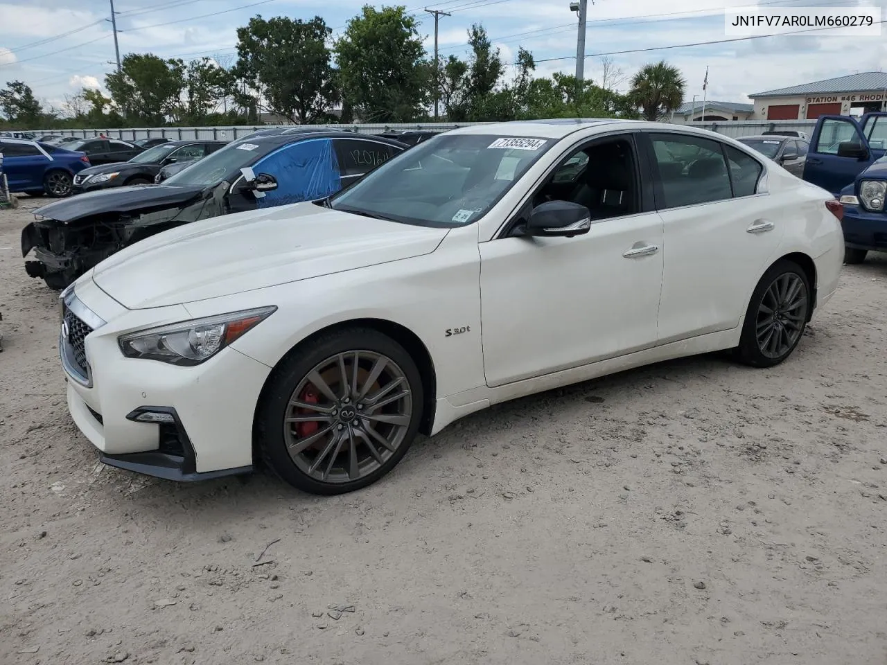 2020 Infiniti Q50 Red Sport 400 VIN: JN1FV7AR0LM660279 Lot: 71355294