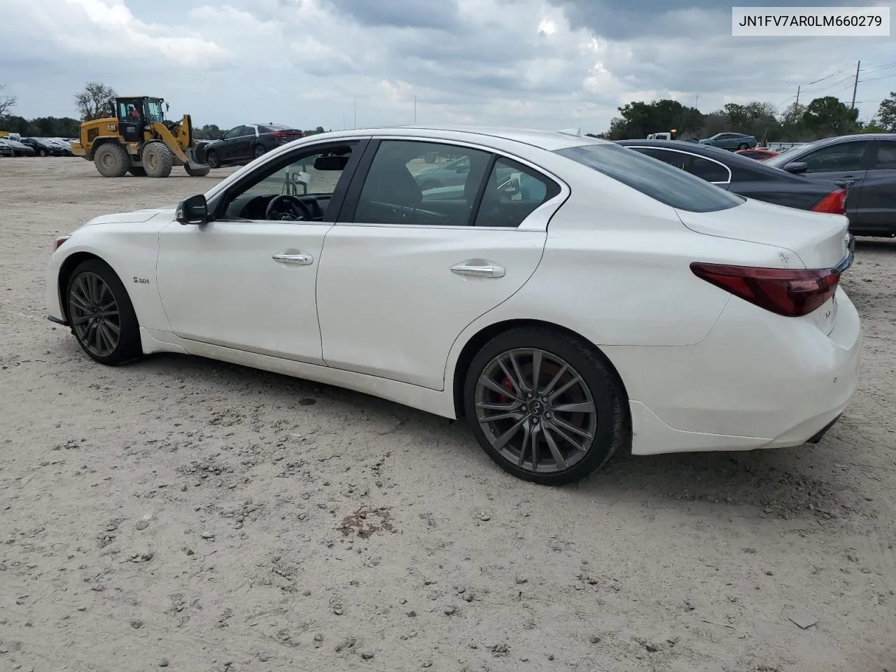 2020 Infiniti Q50 Red Sport 400 VIN: JN1FV7AR0LM660279 Lot: 71355294