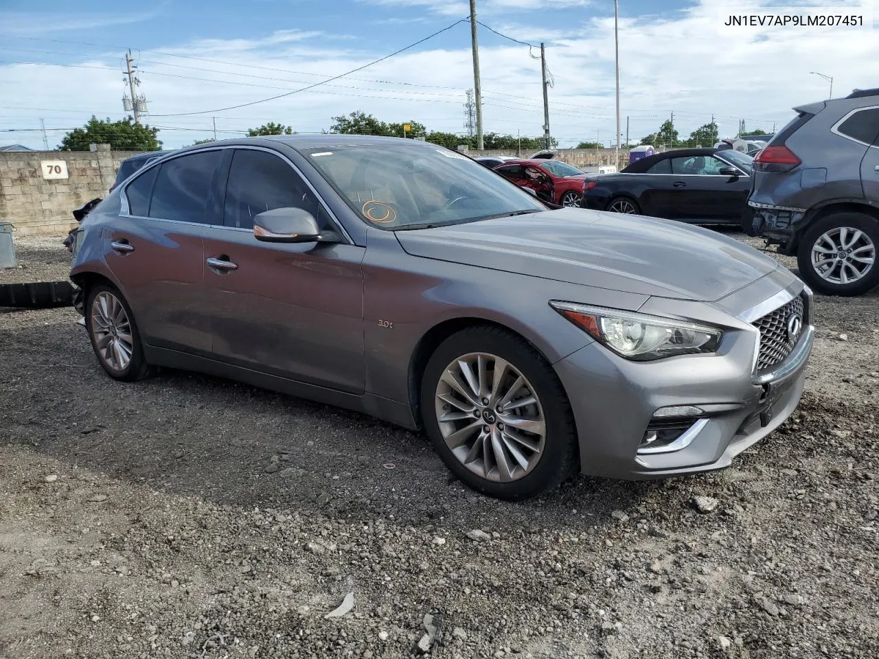 2020 Infiniti Q50 Pure VIN: JN1EV7AP9LM207451 Lot: 72540533