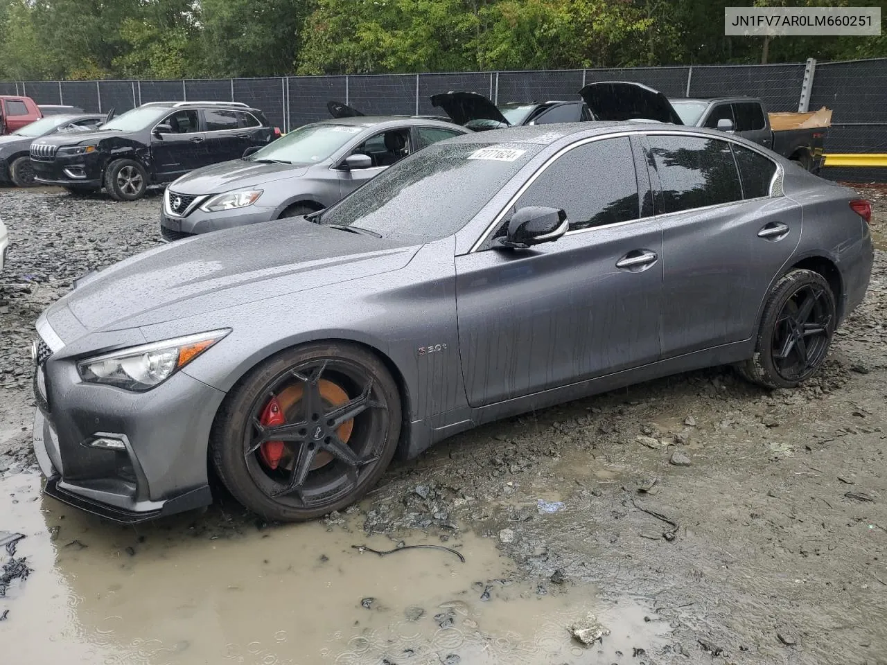 2020 Infiniti Q50 Red Sport 400 VIN: JN1FV7AR0LM660251 Lot: 72771624