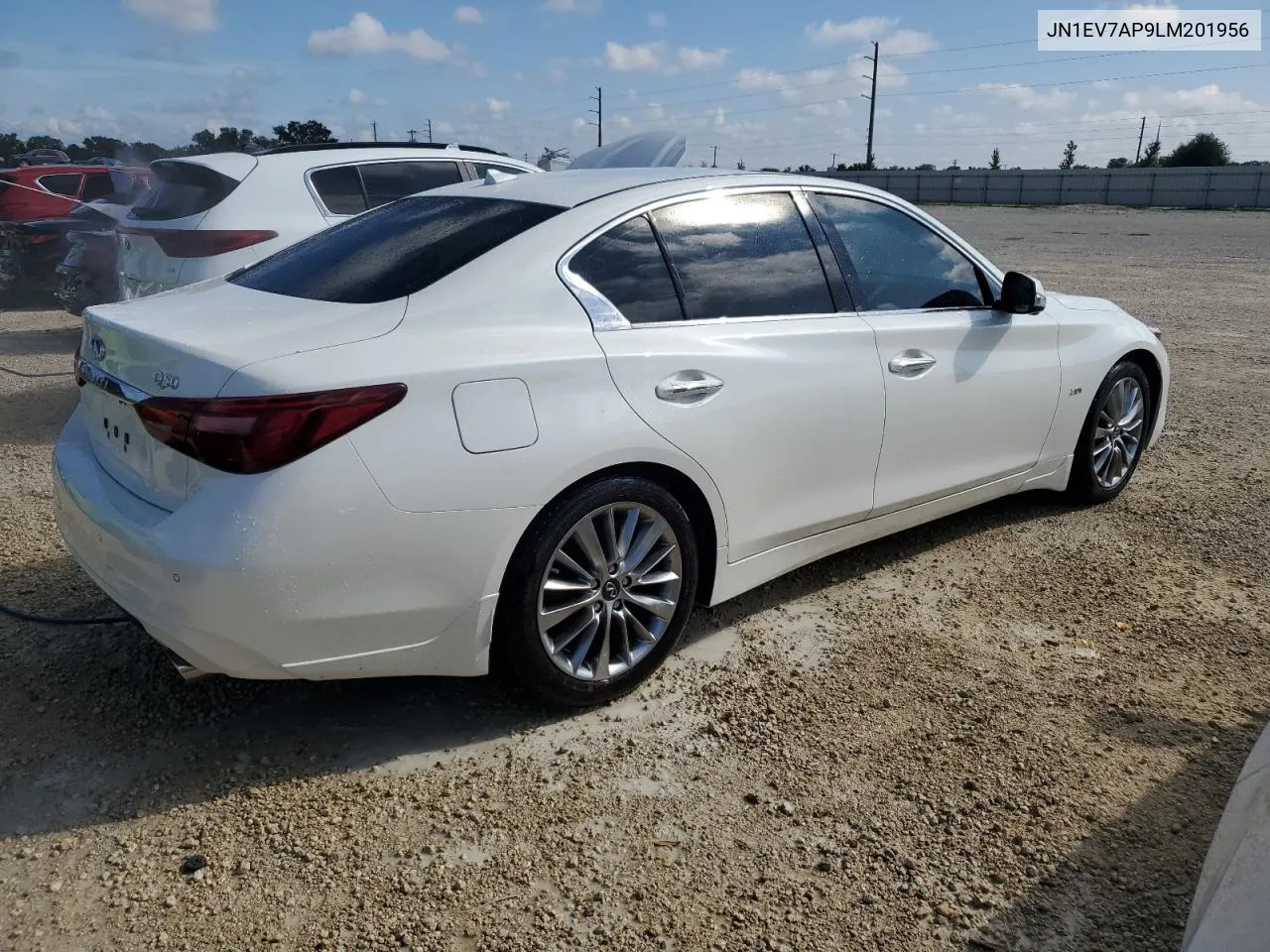 2020 Infiniti Q50 Pure VIN: JN1EV7AP9LM201956 Lot: 74082834