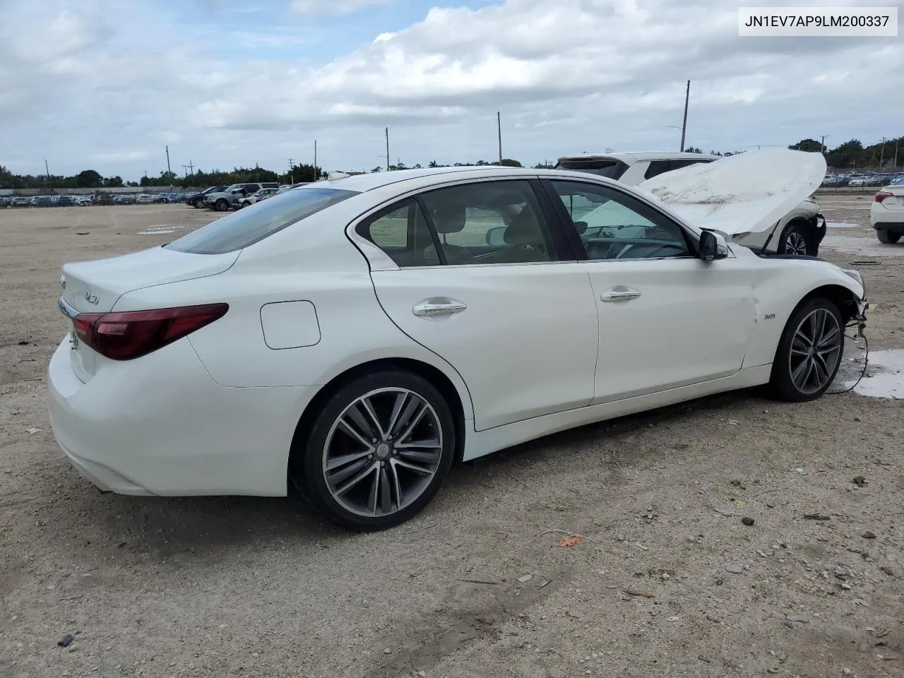 JN1EV7AP9LM200337 2020 Infiniti Q50 Pure