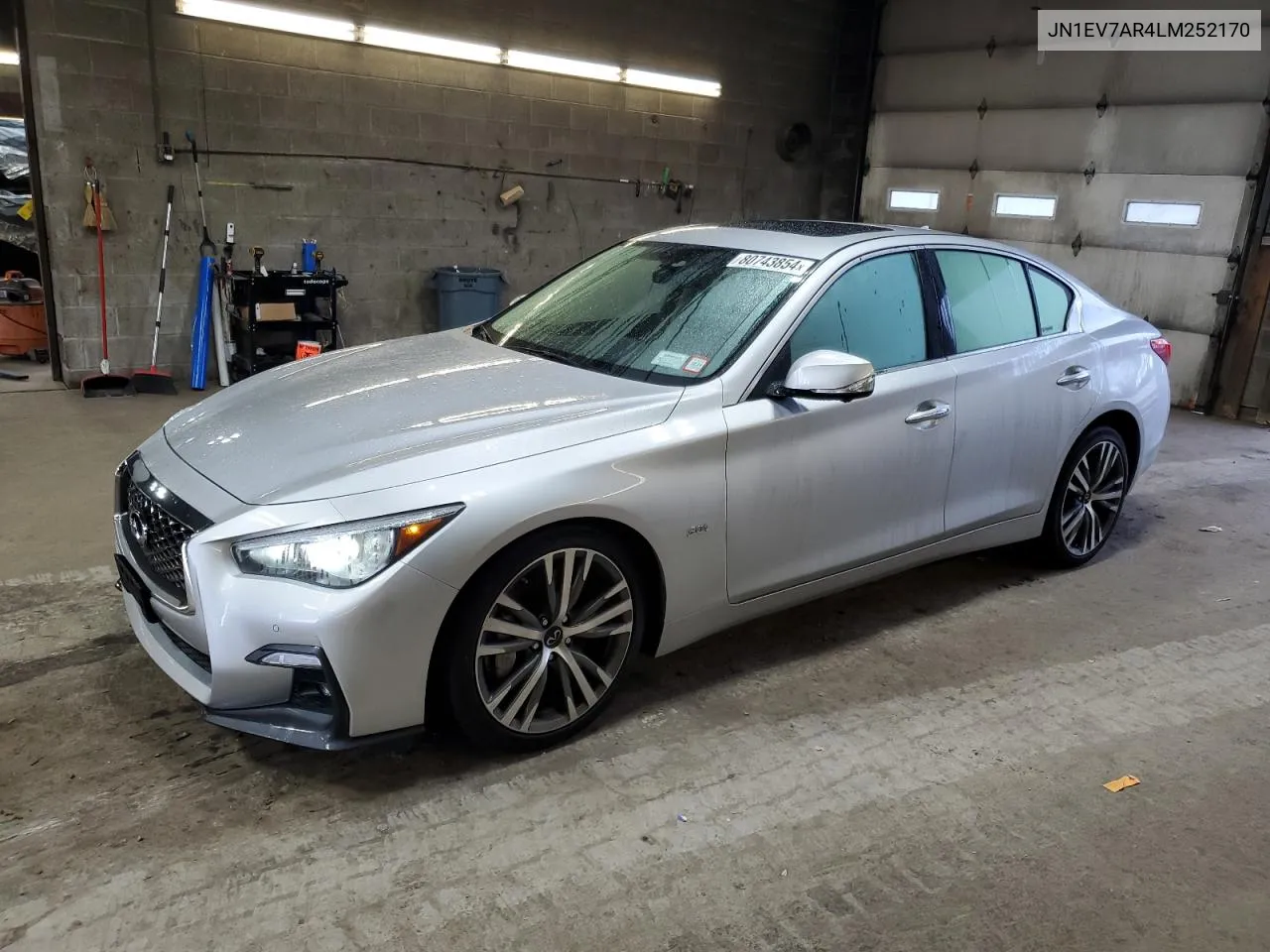 2020 Infiniti Q50 Pure VIN: JN1EV7AR4LM252170 Lot: 80743854