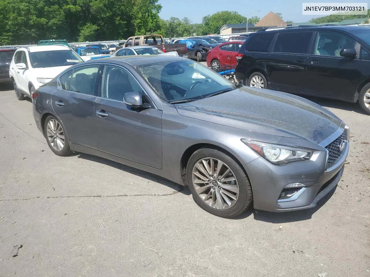 2021 Infiniti Q50 Luxe VIN: JN1EV7BP3MM703121 Lot: 55837404